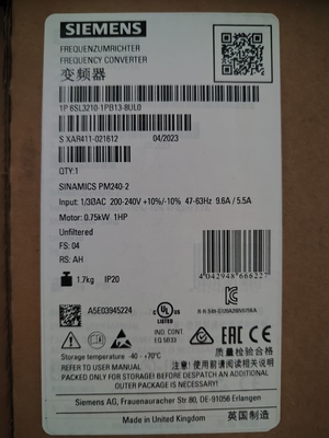 0.75 kW Output Frequency 6SL3210-1PB13-8UL0 Frequency Converter for Customized Needs
