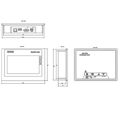 Ethernet Network SIMATIC Comfort Panels SIMATIC HMI Smart 1000 IE V4 6AV6648-0DC11-3AX0