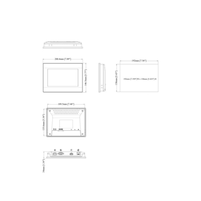 Original TK8072iP WEINVIEW 7' 800x480 TFT HMI Touch Screen for Network other 14.65