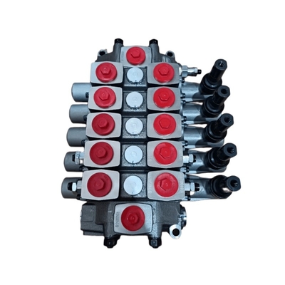 5 Spools Sectional Directional Valves for Hydraulic Drill in 400*280*170 Structure