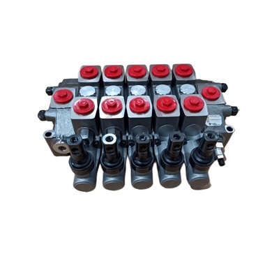 5 Spools Sectional Directional Valves for Hydraulic Drill in 400*280*170 Structure
