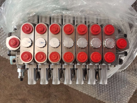 6 Spools Sectional Hydraulic Directional Valves Rated Flow 80L/min 350bar 330*240*155 mm