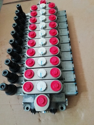 6 Spools Sectional Hydraulic Directional Valves Rated Flow 80L/min 350bar 330*240*155 mm