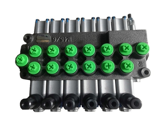M45/6 Monoblock Hydraulic Control Valve for Mobile Hydraulics 6 Spools Directional Valve