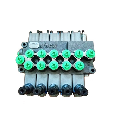 M45/6 Monoblock Hydraulic Control Valve for Mobile Hydraulics 6 Spools Directional Valve