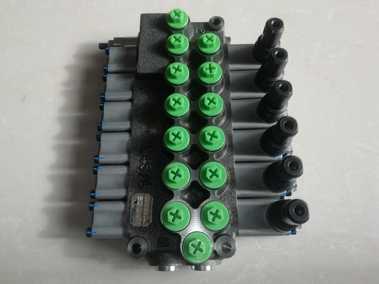 M45/6 Monoblock Hydraulic Control Valve for Mobile Hydraulics 6 Spools Directional Valve