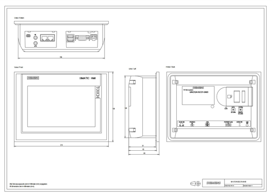SIMATIC HMI TP700 Comfort Touch Screen 6AV2124-0GC01-0AX0 100% Original for Automation