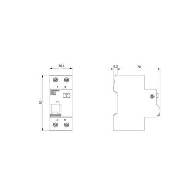 Siemens Low Voltage Distribution Circuit Breaker FI/LS AC 30MA 1 N-P C6 4.5KA5SU1353-1KK06