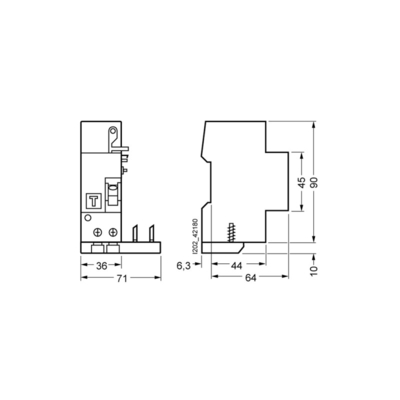 5SM2322-6 RCBO 6 kA 1P N Type AC 30 mA C-Char In 32 A Un AC 230 V For Siemens 5SM2322