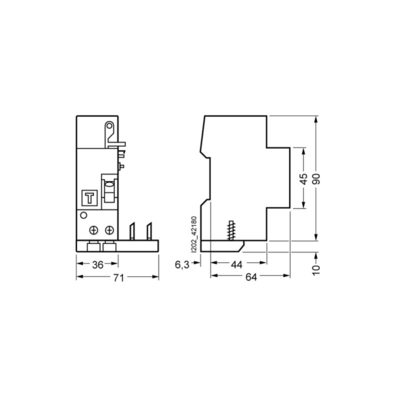 Net Weight kg 0.204 Kg 5SM2322-0 RC Unit for 5SY 2-Pole Type AC In 40 A 30 mA Un AC 230 V