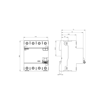 Siemens 5SV3646-6 Residual Current Operating Circuit Breaker Communication Interface