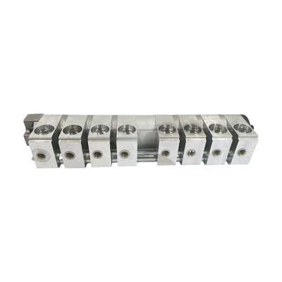 8-way Hydraulic Flow Distributor with 8 pressure 3-way Ball Valves and Manifold Block