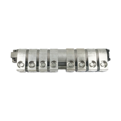 8-way Hydraulic Flow Distributor with 8 pressure 3-way Ball Valves and Manifold Block