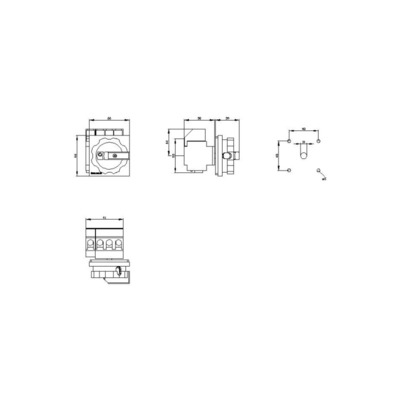 Siemens 3LD2203-1TL51 Isolation Switch Fixed Rotary Drive Front for Durable Isolation