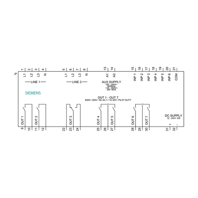 SENTRON 3KC LCD 144x144 mm ATC6300 Intelligent Conversion Controller for MCCB ACB LBS
