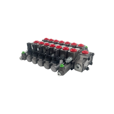 HC-D6/7 Type Hydraulic Directional Control Valve 7 Spools 100L/min Flow 350bar Pressure