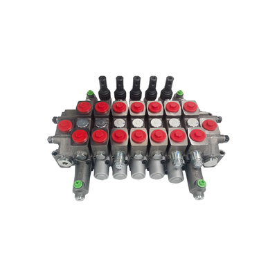 HC-D6/7 Type Hydraulic Directional Control Valve 7 Spools 100L/min Flow 350bar Pressure