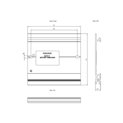 Original Package SIMATIC S7-1500 Mounting Rail 160 mm for 6ES7590-1AB60-0AA0 PLC System
