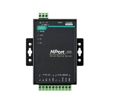 2 PORT 5230 Port RS-232/422/485 Serial Port Device Networking Server for MOXA