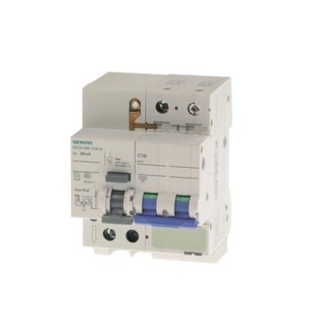 Mini RCBO 5SU93261CN16 Icn 6 kA 2P Type AC 30 mA C-Char In 16 A Un AC 230 V Poles Number 2