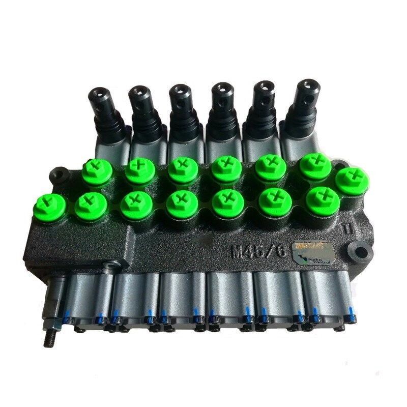 M45/6 Monoblock Hydraulic Control Valve for Mobile Hydraulics 6 Spools Directional Valve