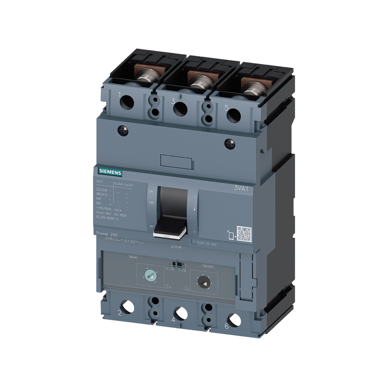 100% Tested Siemens 3VA1220-5EF32-0AA0 MCCB IEC FS250 200A 3P 55KA TM ATAM Power Off Knife