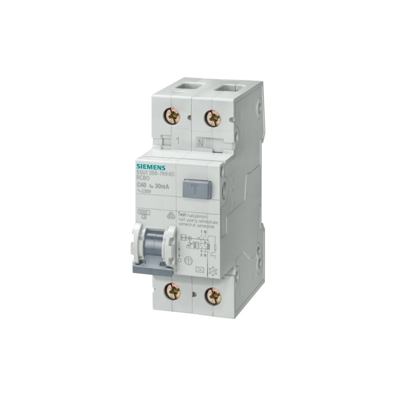 Siemens 5SU1353-1KK16 FI/LS AC 30MA 1 N-P C16 4.5KA Residual current switch MCB combo