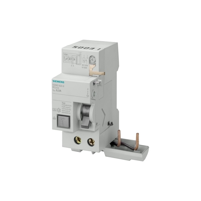 Net Weight kg 0.204 Kg 5SM2322-0 RC Unit for 5SY 2-Pole Type AC In 40 A 30 mA Un AC 230 V