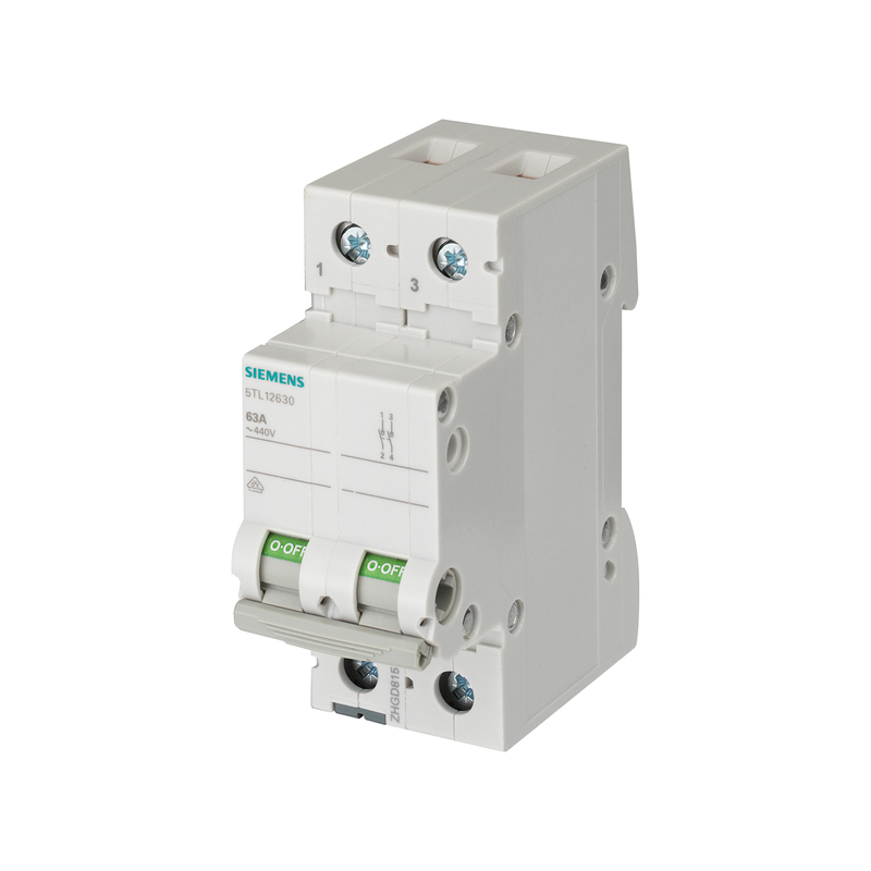 5TL12630 5TL Series Disconnector 5TL1 63A 2P 5TL1263-0 for Siemens Original Packaging