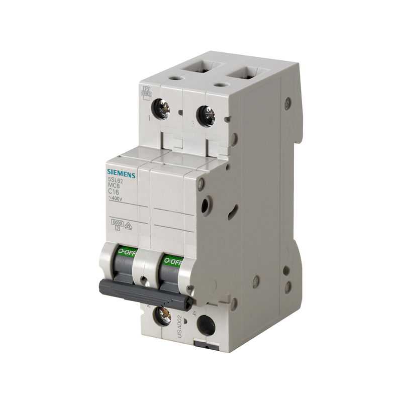 100% Strictly Tested 5SL6210-7CC 2-Pole Miniature Circuit Breaker for Siemens 400V 6kA