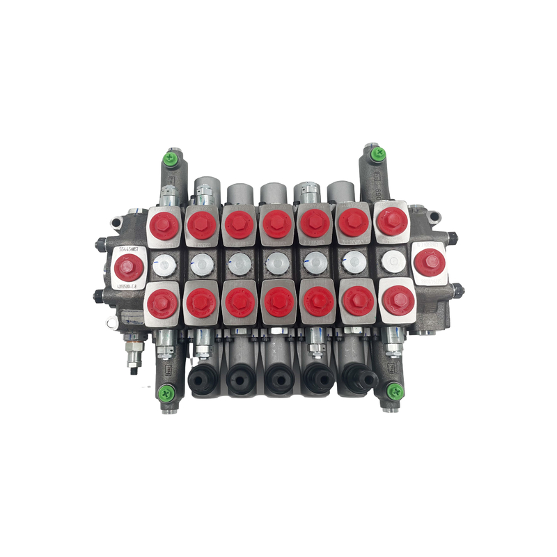 HC-D6/7 Type Hydraulic Directional Control Valve 7 Spools 100L/min Flow 350bar Pressure