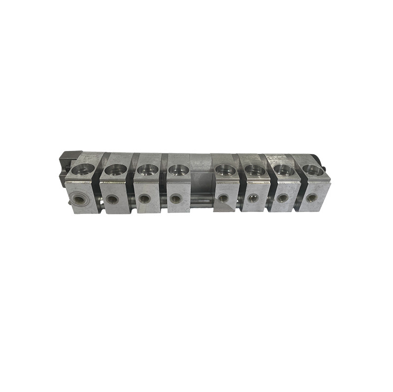 8-Port Hydraulic Flow Divider Ball Valve Manifold Block for Pressure in Adapter
