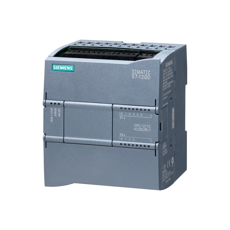 6ES7211-1BE40-0XB0 SIMATIC S7-1200 CPU 1211C Compact CPU with 2A Relay and AC/DC Power
